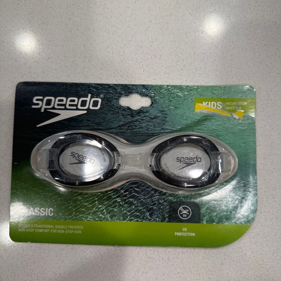 NEW Speedo Kids' Sunny Vibes Swim Goggles sz 3-8 Black - Picture 1 of 2